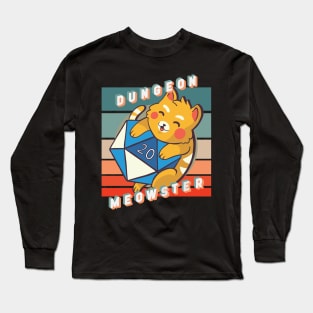 Retro Dungeon Meowster Long Sleeve T-Shirt